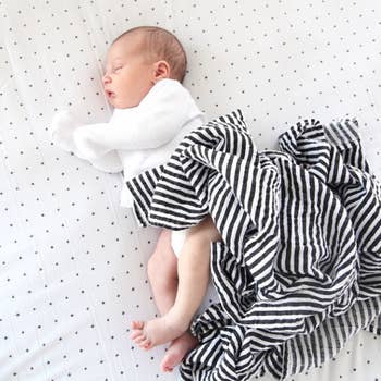 Black and White Striped Swaddle picture