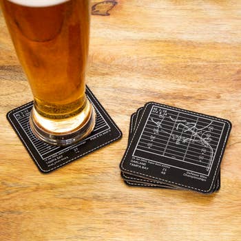Tampa Bay Buccaneers Leatherette Greatest Plays Coasters picture