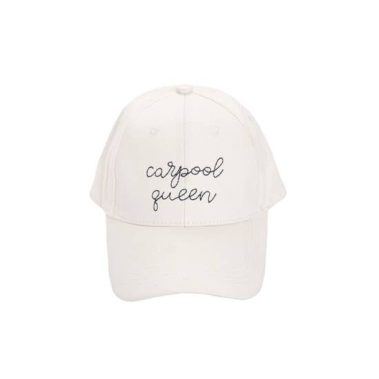 Cotton Embroidered "Carpool Queen" Hat picture