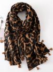 Leopard Scarf - Brown