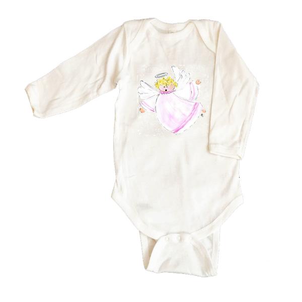 Pink Angel Long Sleeve Onesie picture