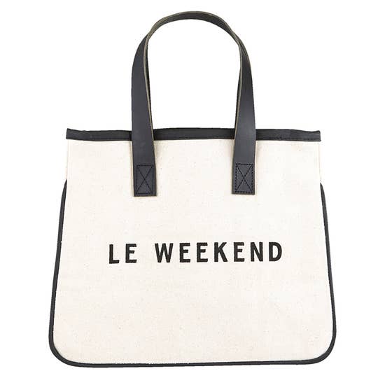 Mini Canvas Tote - Le Weekend