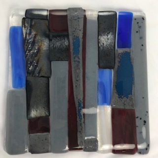 Host/Hostess Funky Art Glass Plates - Square picture