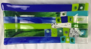 Host/Hostess Funky Art Glass Plates - Rectangle picture