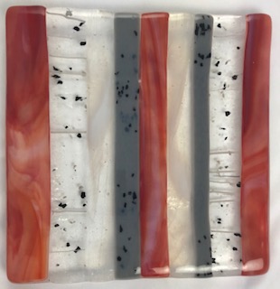 Host/Hostess Funky Art Glass Plates - Square picture