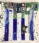 Host/Hostess Funky Art Glass Plates - Square