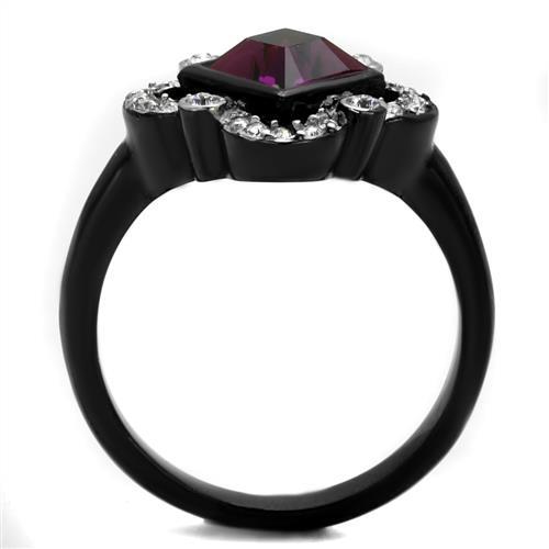 Purple Ring Black Stainless Size 8 picture