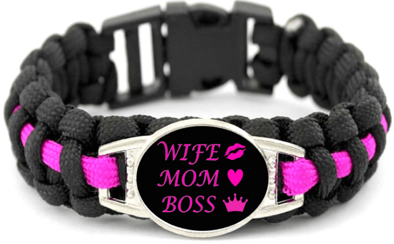 Wife Mom Boss Paracord Bracelet