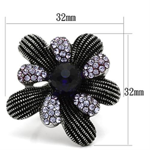 Purple Flower Ring Size 8 picture