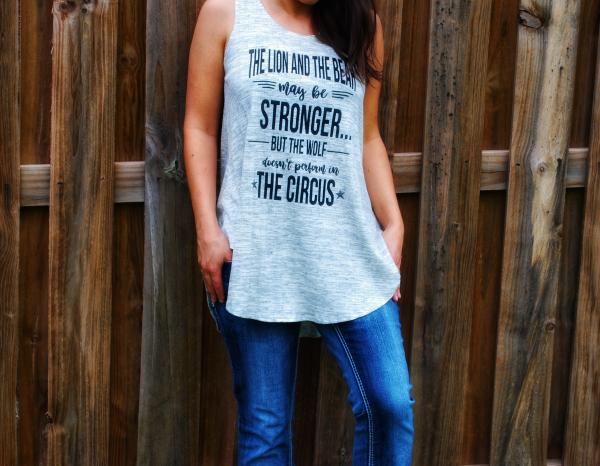 The Lion and the Bear May Be Stronger Casual Tunic Top picture