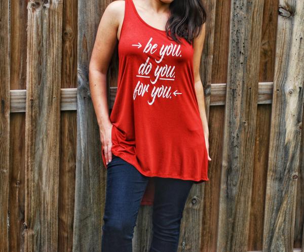 Be You Do You For You Keyhole Tank Top Tunic