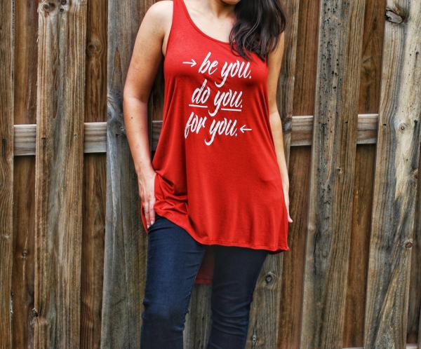 Be You Do You For You Keyhole Tank Top Tunic picture