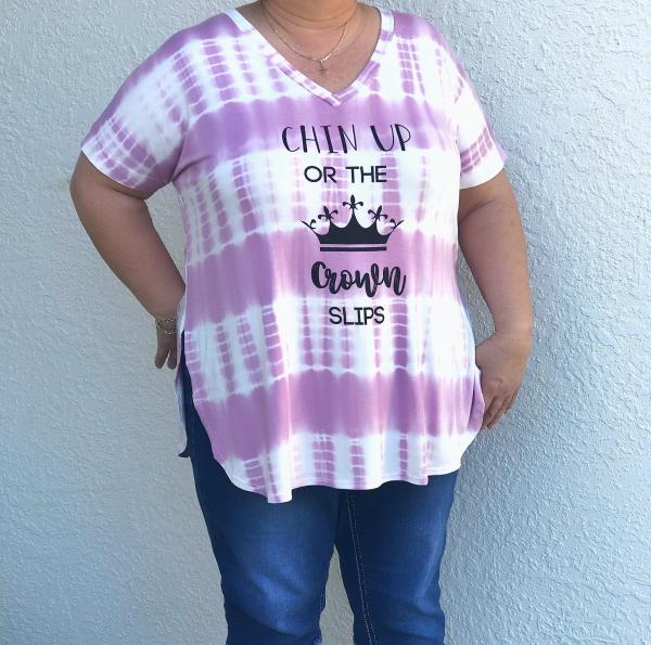 Chin Up or the Crown Slips Tie Dye Top Plus Size picture