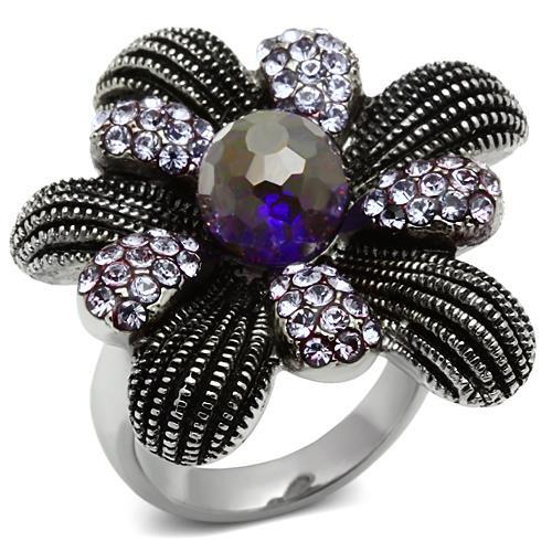 Purple Flower Ring Size 8