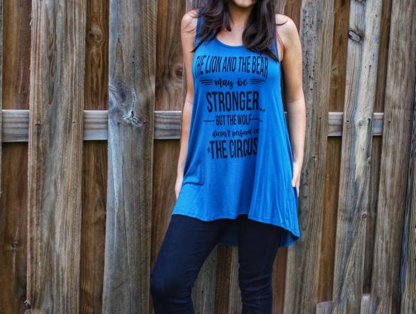 The Lion and the Bear May Be Stronger Keyhole Tank Top Tunic picture