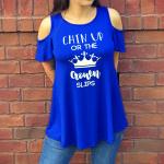 Chin Up Or The Crown Slips Cold Shoulder Top