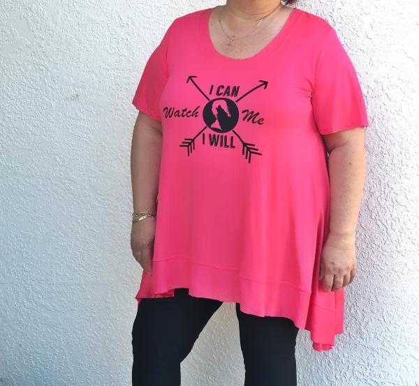 I Can I Will Watch Me Short Sleeve Tunic Plus Size picture