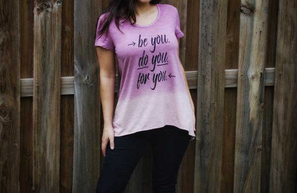 Be You Do You For You Short Sleeve Ombré Top picture