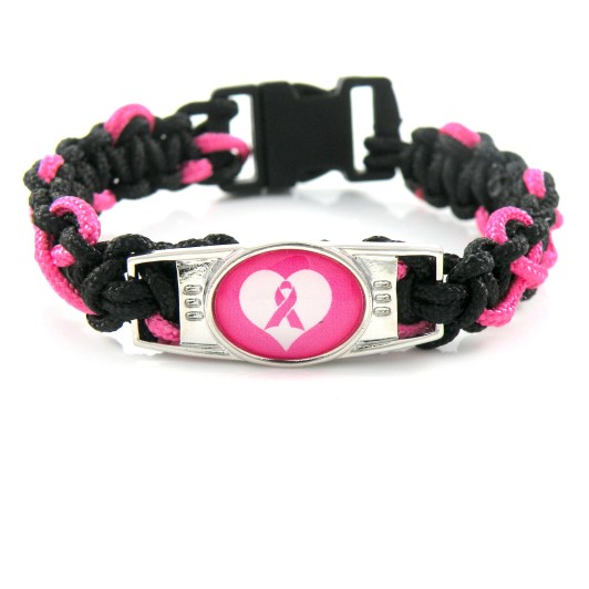 Breast Cancer Paracord Bracelet