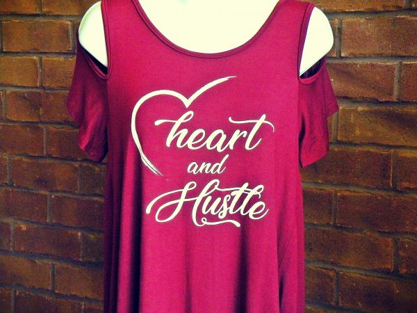 Heart and Hustle Cold Shoulder Top picture