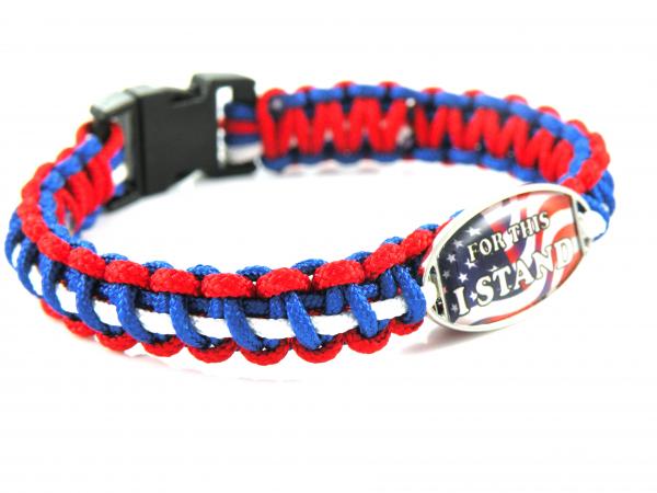 For This I Stand American Flag Paracord Bracelet picture