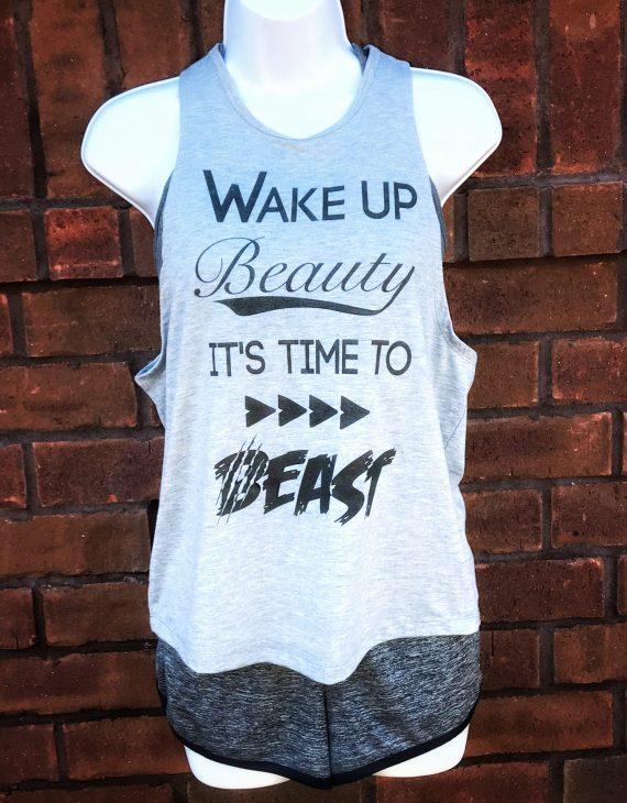 Wake Up Beauty It's Time To Beast Workout Cover Up picture