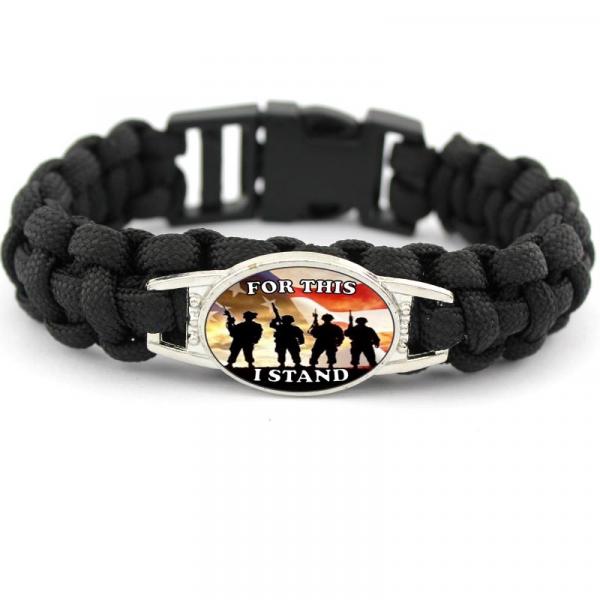 For This I Stand Soldier Paracord Bracelet picture