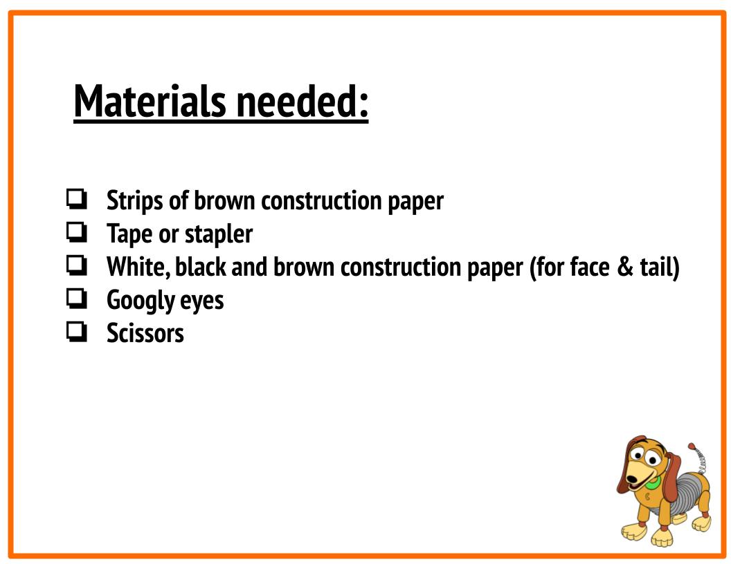 Slinky Dog Art Chain Activity picture