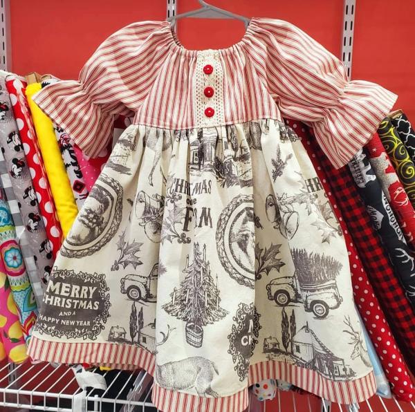 Christmas on The Farm Peasant Dress