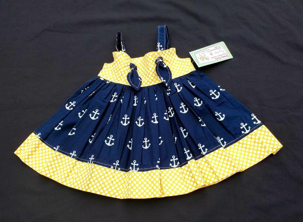 Navy Anchor Knot Dress