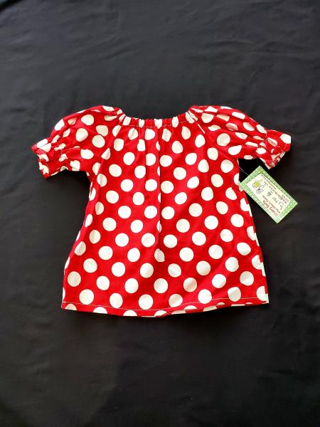 Red Polka Dot Peasant Dress picture