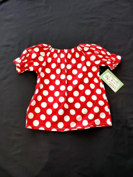 Red Polka Dot Peasant Dress