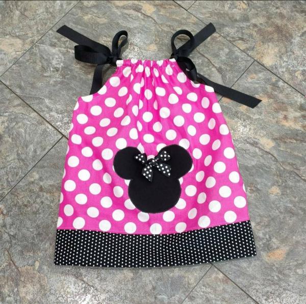 Mickey Mouse Appliqued Pillowcase Dress picture