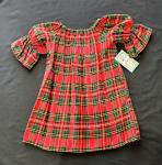 Flannel Christmas Plaid Peasant Dress