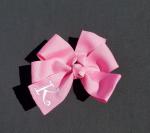 Pixie Pink Monogrammed Hair Bow