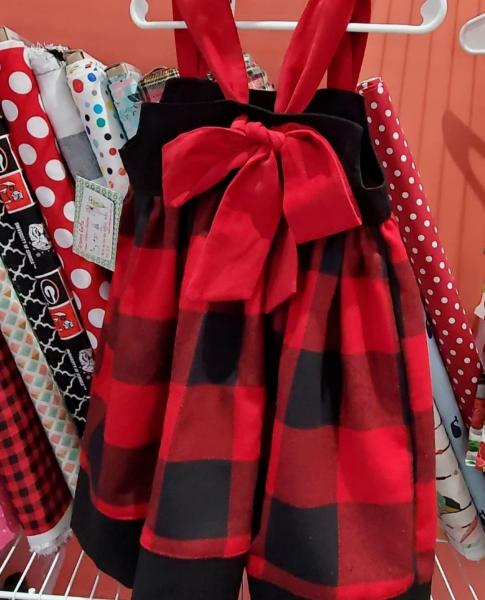 Red Buffalo Plaid Reverse Knot Dress picture