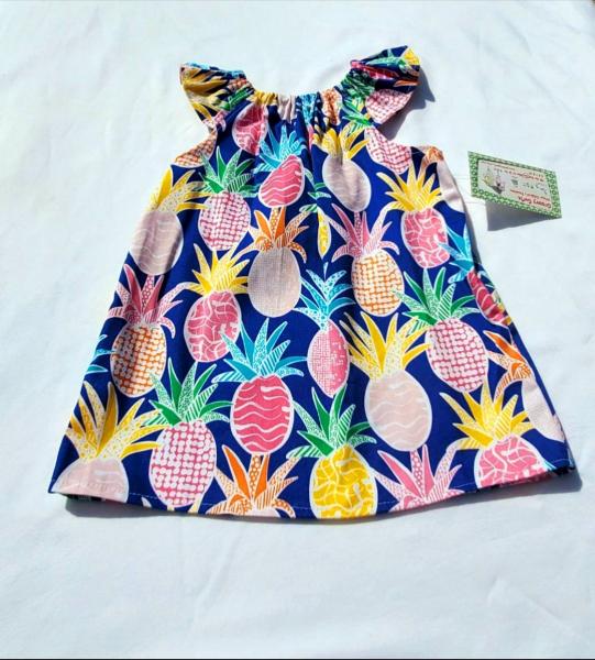 Pineapple Flutter Sleeve Dress