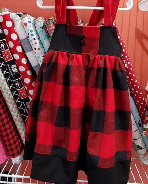 Red Buffalo Plaid Reverse Knot Dress