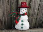 Happy Vintage Chenille Snowman Decoration – Reindeer Scarf