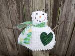 Happy Vintage Chenille Snowman Ornament – Tree Scarf