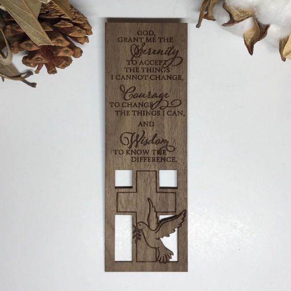 Serenity Prayer Wooden Bookmark