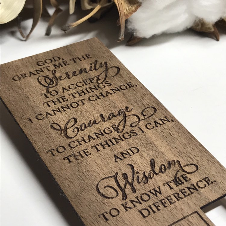 Serenity Prayer Wooden Bookmark picture