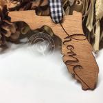 Florida Home Wooden Christmas Ornament