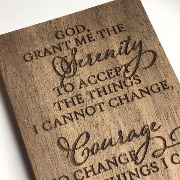 Serenity Prayer Wooden Bookmark picture