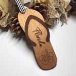 Florida Flip Flop Wooden Christmas Ornament