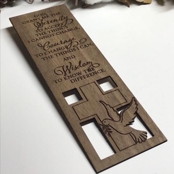 Serenity Prayer Wooden Bookmark picture