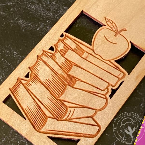 Teacher "Thank You" Gift Wooden Bookmark picture