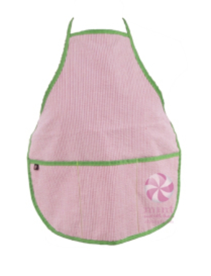 Children's Apron-Red Seersucker picture