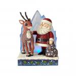 Signed Jim Shore "Rudolph And Santa With Iceberg"