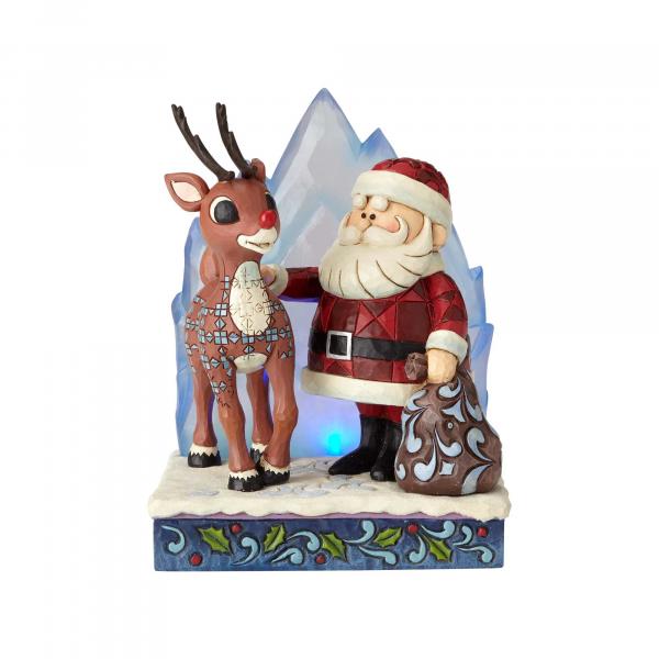 Signed Jim Shore "Rudolph And Santa With Iceberg"